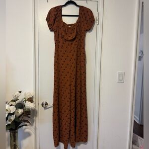 Floral Brown Jumpsuit